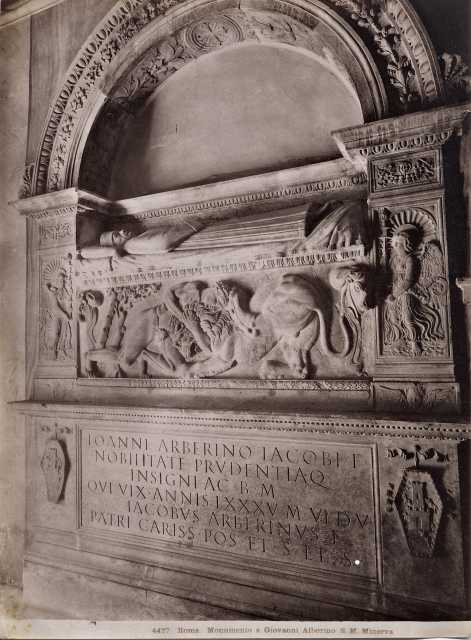Moscioni, Romualdo — Roma. Monumento a Giovanni Alberino. S. M. Minerva — insieme
